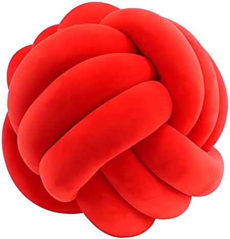 Lighthearted Red Knot Ball Throw Pillow for Home or Office