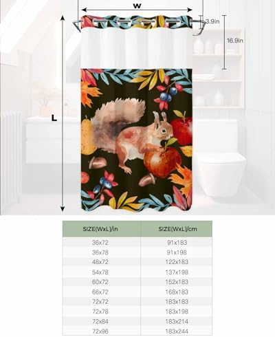 Bath Set No Hook Snap-On Liner 36x78 inches Waterproof Black US