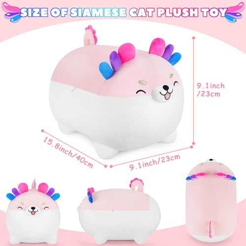 CuteAxolotl Shiba Inu Plush Pillow Kawaii Stuffed Animal Gift for Kids Adults
