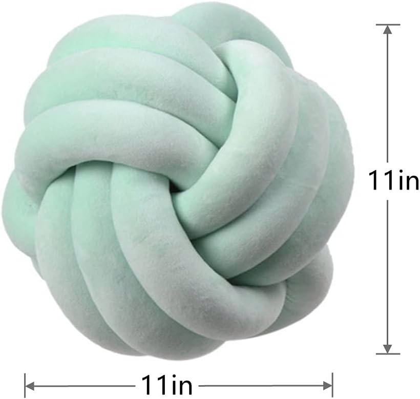 Mint-Knotted Plush Pillow for Kids