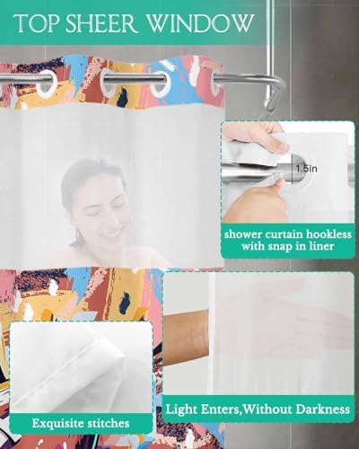No Hook Cloth Fabric Showers - Waterproof Stylish