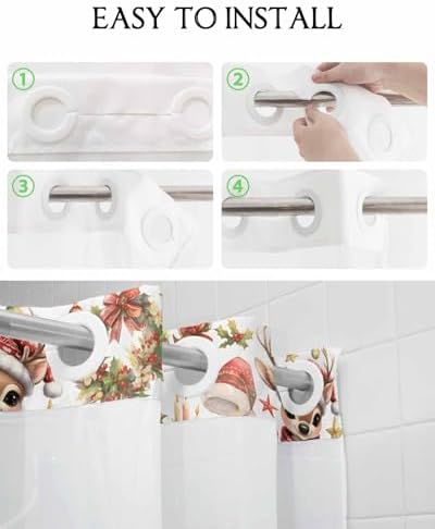 Luxury Touch Waterproof Shower Curtain with Window