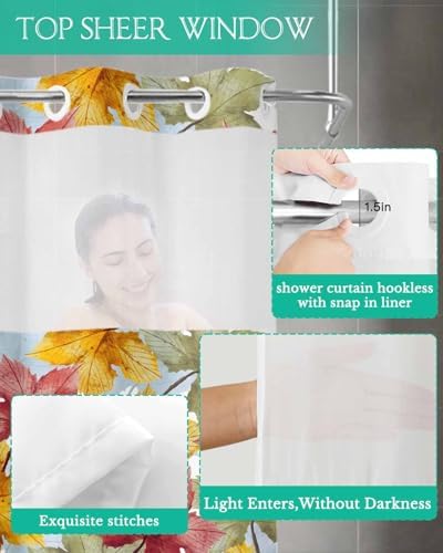 Elegant Functional No-Hook Shower Curtains