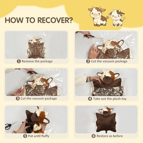15 Cute Cow Plush Pillow - Multi-Purpose