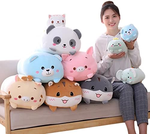 Soft White Cat Plush Pillow 335 Inch Cylindrical Stuffed Animal Toy