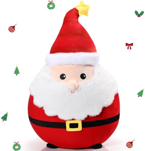 Huwena Christmas Santa Plush Pillow Soft Cuddly for Relaxation