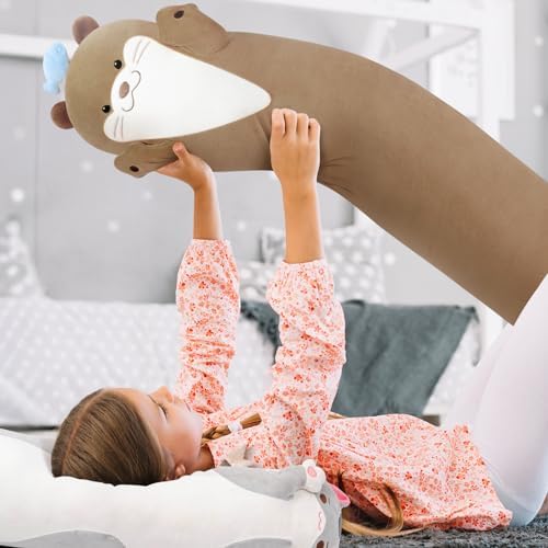 Long Otter Plush Body Pillow - Soft Cuddle Toy for Kids Girls