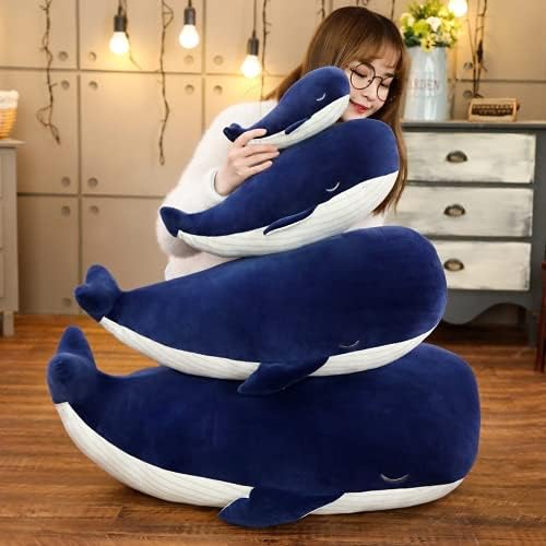 MUPI Whale Plush Pillow Soft Comfy for Kids Adults