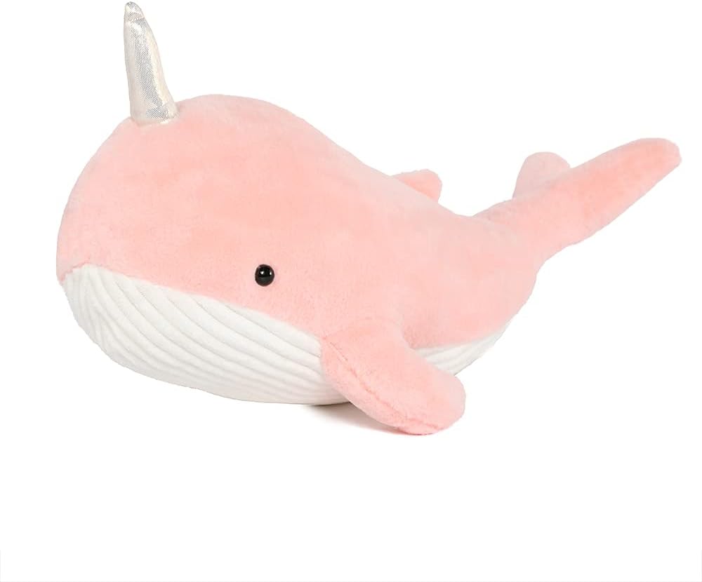 Tezituor 24 Inch Pink Narwhal Plush Pillow