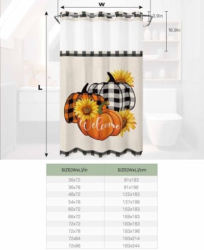 5478 No-Hook Fall Orange Pumpkins Soft Durable Fabric