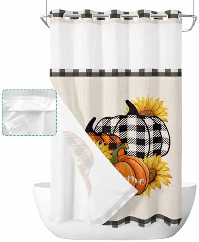 5478 No-Hook Fall Orange Pumpkins Soft Durable Fabric