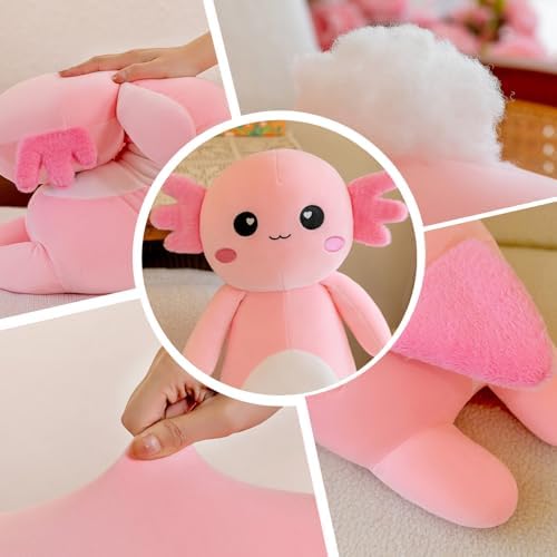 Axolotl Plush Pillow - Cute Stuffed Animal Best for Reading Relaxation Naps
