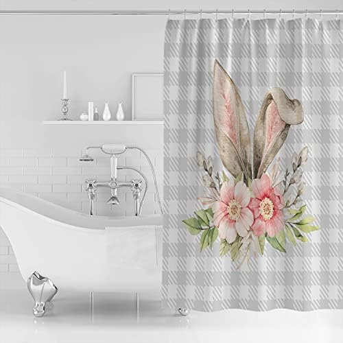 Waterproof Funny Rabbit Shower Curtain for Bathroom