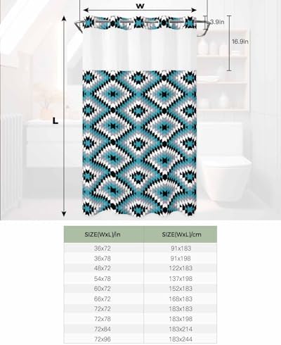 Unique Bohemian Shower Curtain with Water-Resistant Design Bonus Top Window View