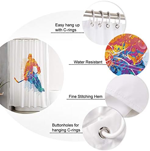 78 Watercolor Eco-Friendly Shower Curtain with Hooks