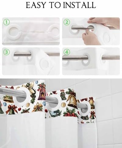 Christmas Snowman Bath Curtain 48x72