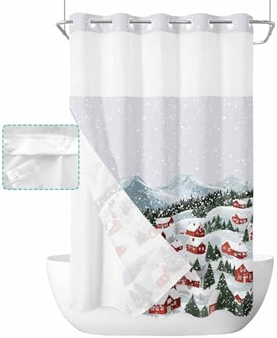 Stunning No Hook Shower Curtain Set