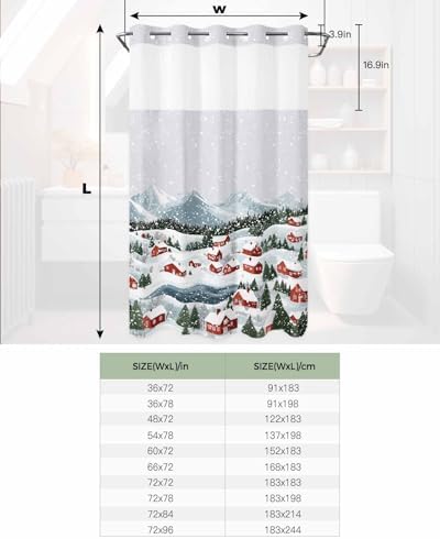 Stunning No Hook Shower Curtain Set