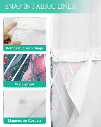 TocaHome No Hook Shower Curtain Set