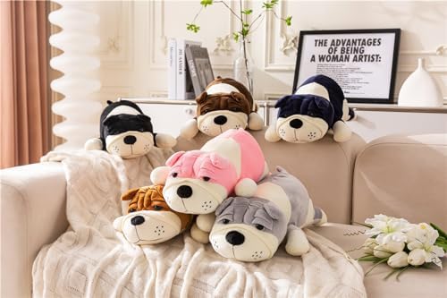 Giant Plush Dog Pillow for Relaxation Home Decor - Brown