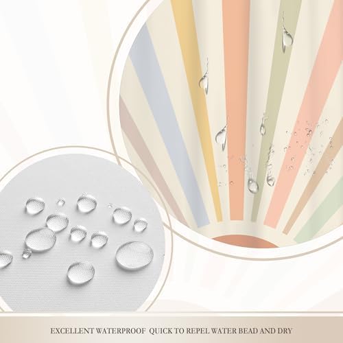 Glawry Boho Sun 60x72 Inch shower curtain set