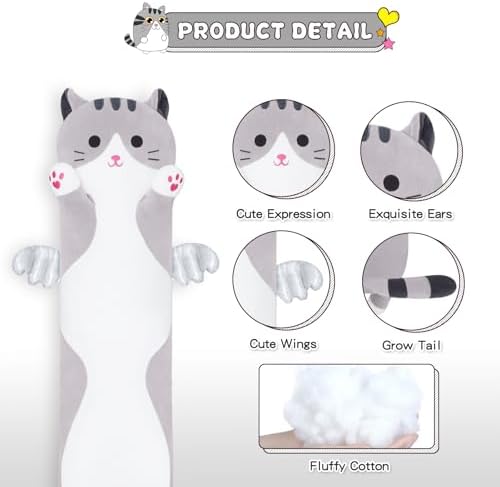 Cuddle with Yeqivo Perfect Cat Pillow for Kids Adults