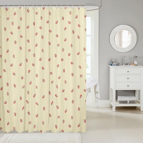 Cute Strawberry Bath Curtain for Kids