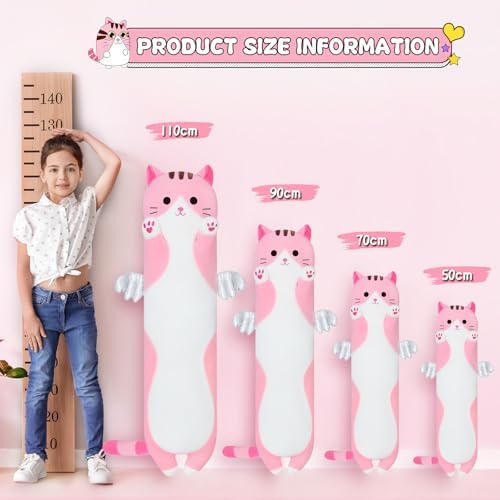 A Squishy Pink Cat Plush Pillow