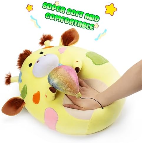 Original Giraffe Plush Pillow Cozy for Kids and Adults PlayNics
