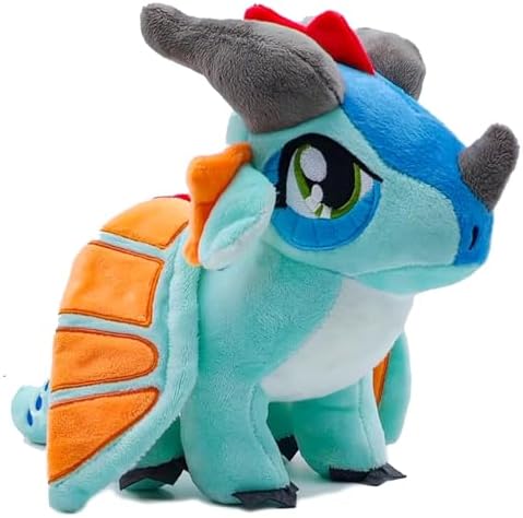 AngelGift Dragon Plush 12 Soft Flying Sky Blue Dragon Pillow Doll