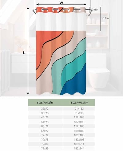 Modern Luxury in the Washroom with Waterproof 36x72-Inch Shower Curtain Set