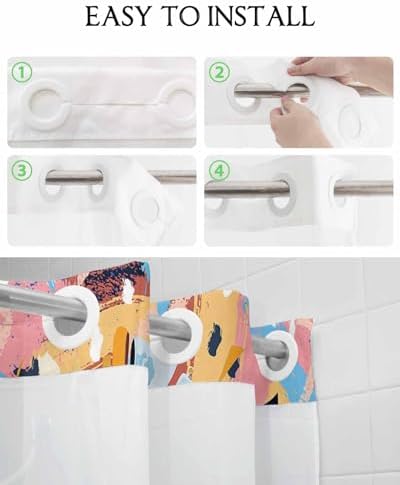 No Hook Cloth Fabric Showers - Waterproof Stylish