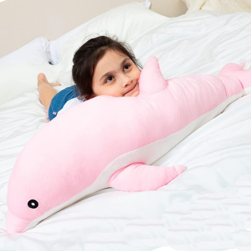 Giant Dolphin Plush Pillow for Kids