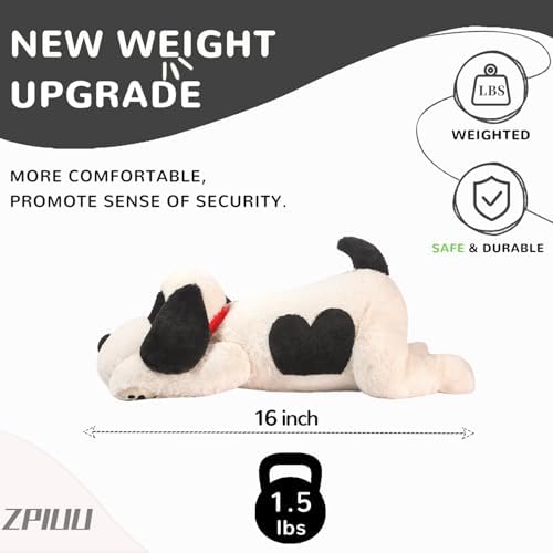 16 Weighted Dog Plush Pillow for Ko kids Adults Soft Huggable weighted