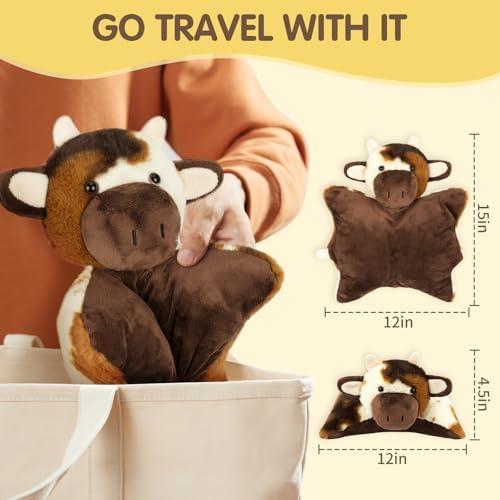 15 Cute Cow Plush Pillow - Multi-Purpose