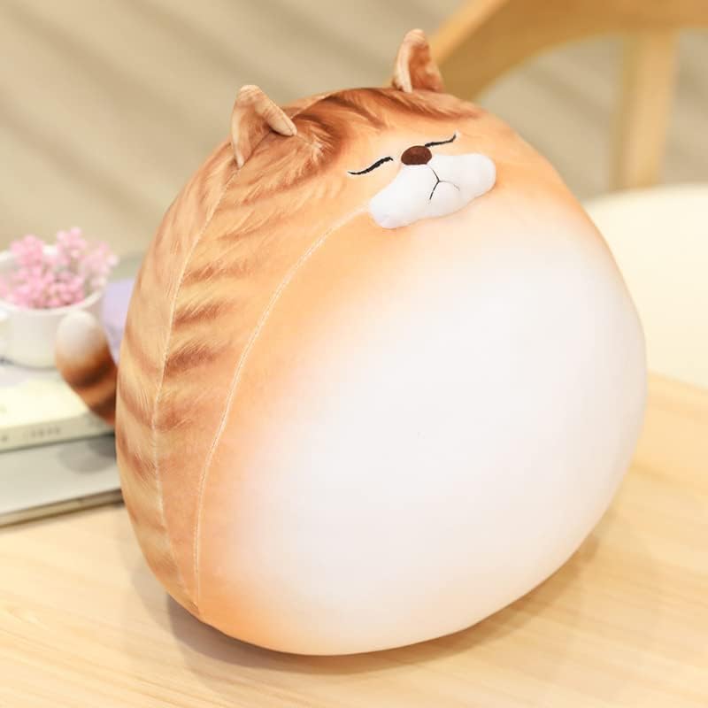 12 Inch Orange Striped Tabby Cat Plush Pillow Stuffed Animal