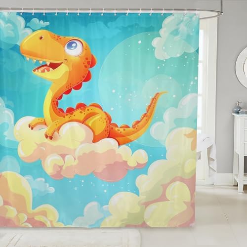Fun Dinosaur Bath Curtain Set Dino Idea for Kids