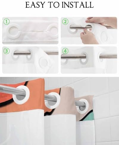 Modern Luxury in the Washroom with Waterproof 36x72-Inch Shower Curtain Set