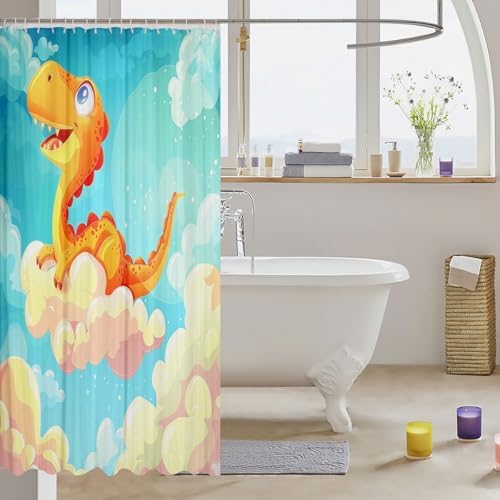 Fun Dinosaur Bath Curtain Set Dino Idea for Kids