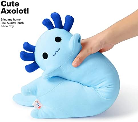 PEACH CAT Blue Long Axolotl Plush Pillow Toy
