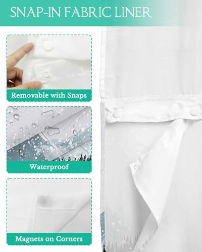 Stunning No Hook Shower Curtain Set