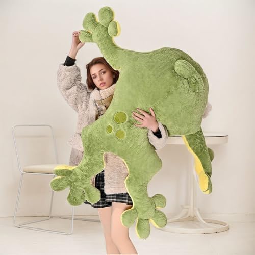 Large Green Giant Plush Frog Hugging Pillow Toy