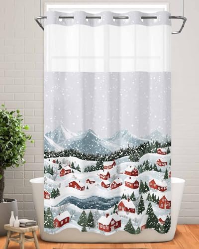 Stunning No Hook Shower Curtain Set