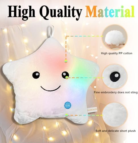 Twinkle Star Glow Pillow for Kids