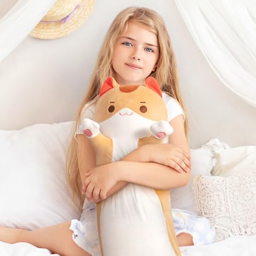 Caaaat Long Cat Plush Body Pillow 36 Huggable Cat Pillow for Kids