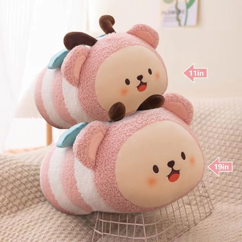 Cute Plush Pillow Kawaii Animal Toy for Kids Pink Design