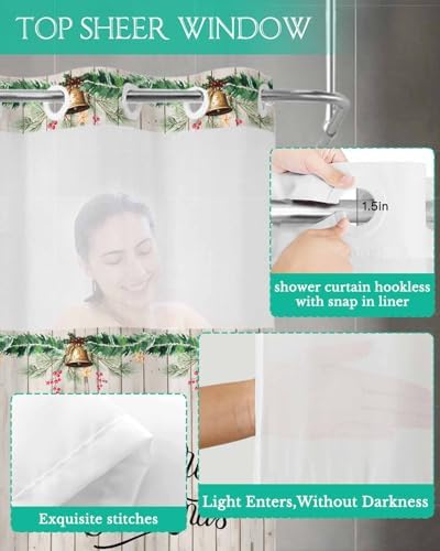 Waterproof Bath curtains with snap-in liner by TocaHome