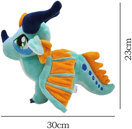 AngelGift Dragon Plush 12 Soft Flying Sky Blue Dragon Pillow Doll