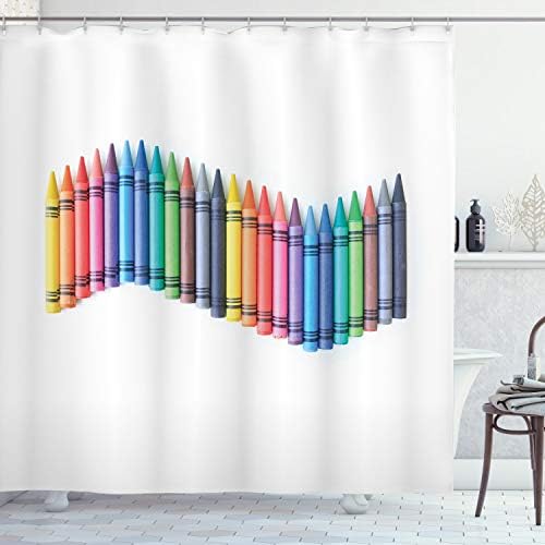 Unique Crayon Shower Curtain