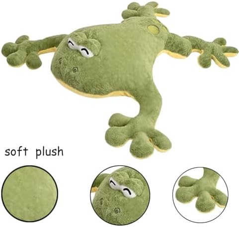 Large Green Giant Plush Frog Hugging Pillow Toy